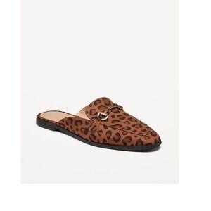 New With Tags‎ | Old Navy Leopard Print With Buckle Detail Mule Loafer Shoes